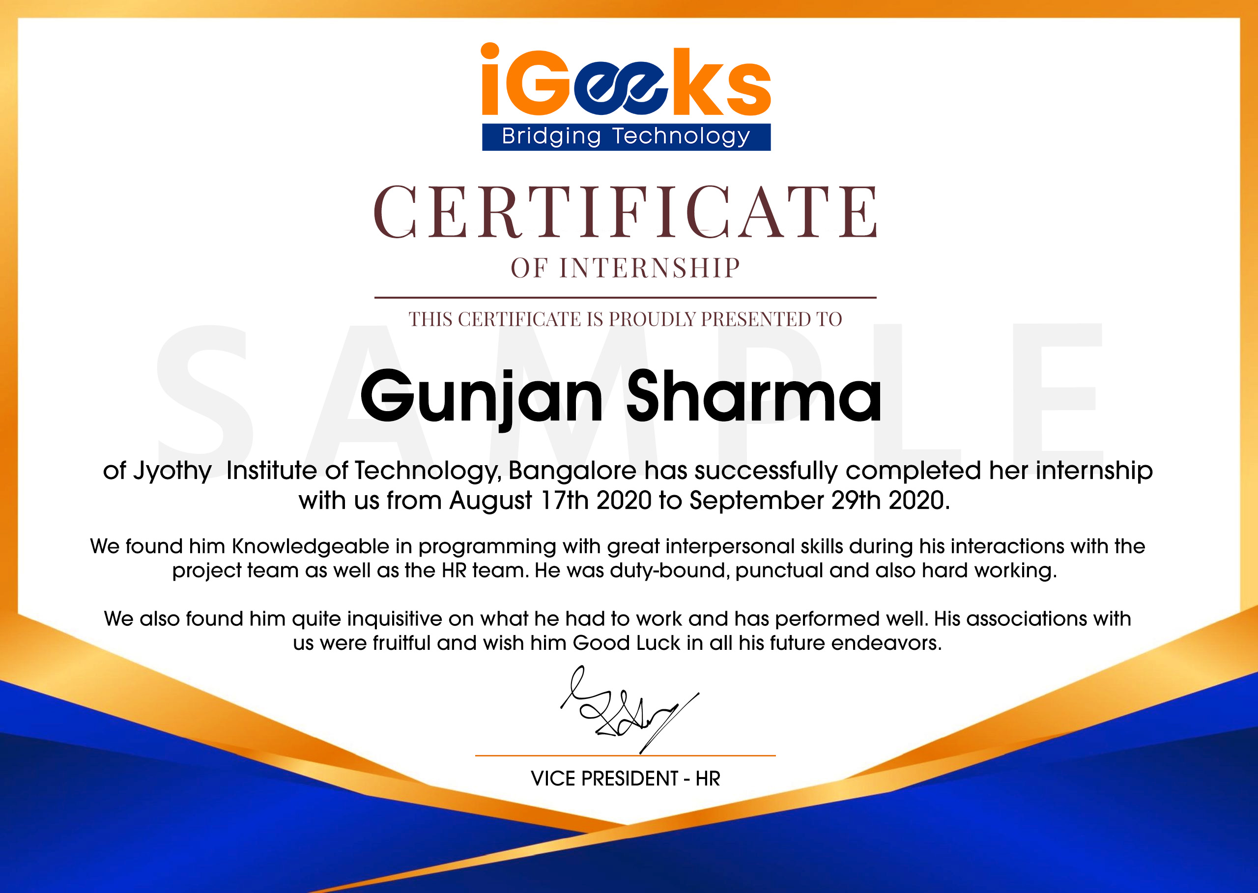 Igeeks is India #39 s no 1 internship platform with 5000  internships